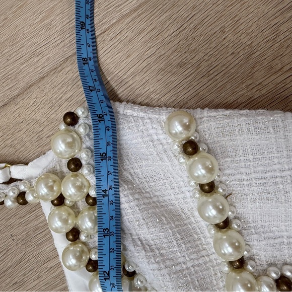 PatBo pearl beaded mini dress size 8 NWT - Picture 7 of 7